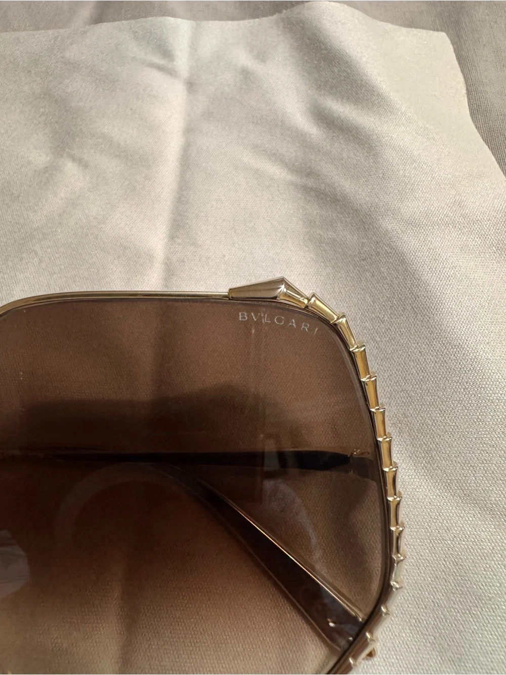 Bulgari Gold Frame Serpenti Sunglasses (BRAND NEW & NEVER WORN)